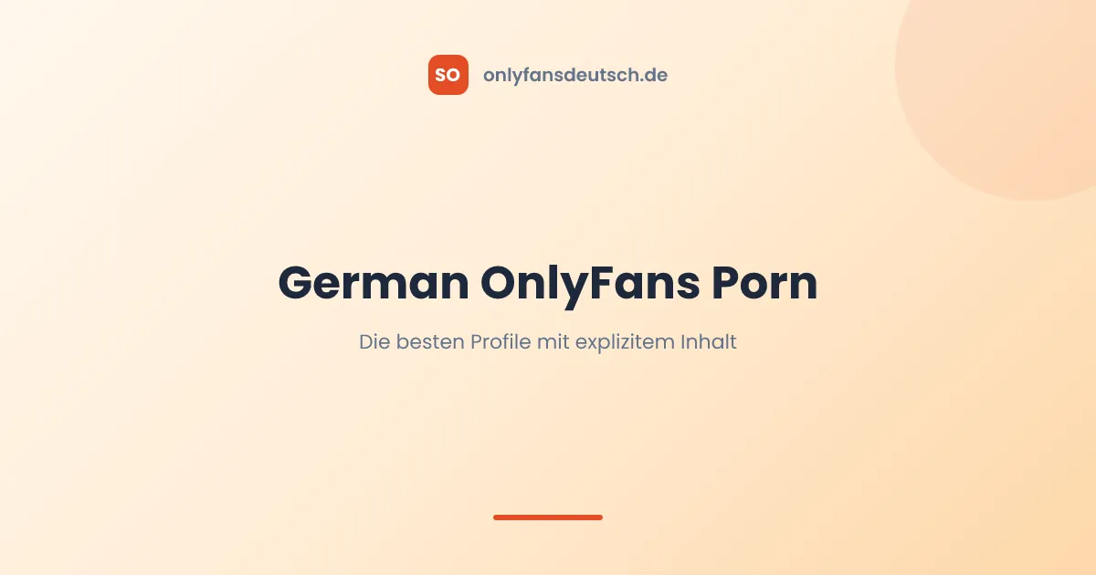 Deutsche OnlyFans Porno